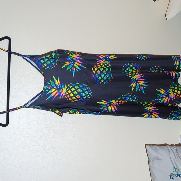 Pineapple Dress, Size XL, Black And Multi Color Pineapple - Picture 2 of 7